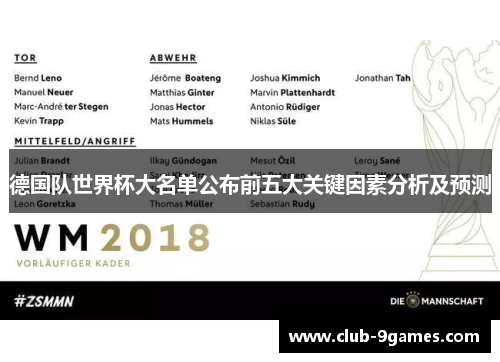 德国队世界杯大名单公布前五大关键因素分析及预测
